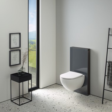 Sanitarni modul Geberit Monolith s stekleno oblogo na sprednji strani