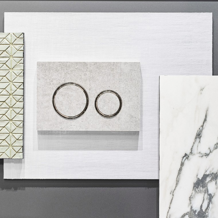 Aktivirna tipka Sigma 21 v videzu betona s kromiranimi obroči