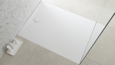Geberit Olona shower surface made of resin stone