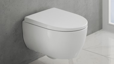 Keramična WC školjka iz kopalniške serije Geberit iCon (© Geberit)