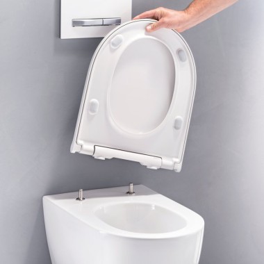 Geberit ONE WC preprosta odstranitev WC sedeža in deske Geberit ONE WC preprosta odstranitev WC sedeža in deske