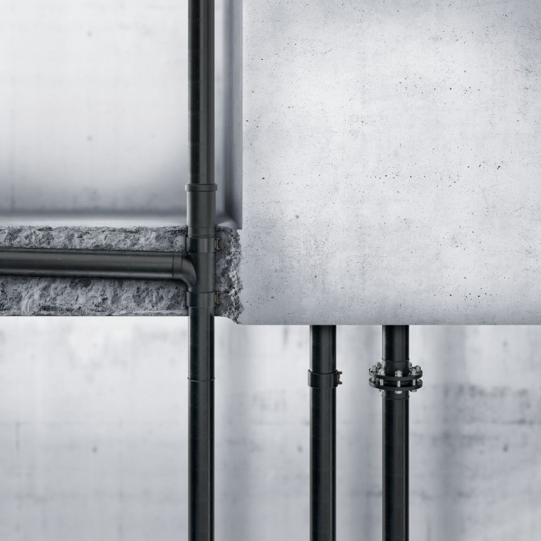 Cevi Geberit PE se lahko polagajo tudi v beton Cevi Geberit PE se lahko polagajo tudi v beton