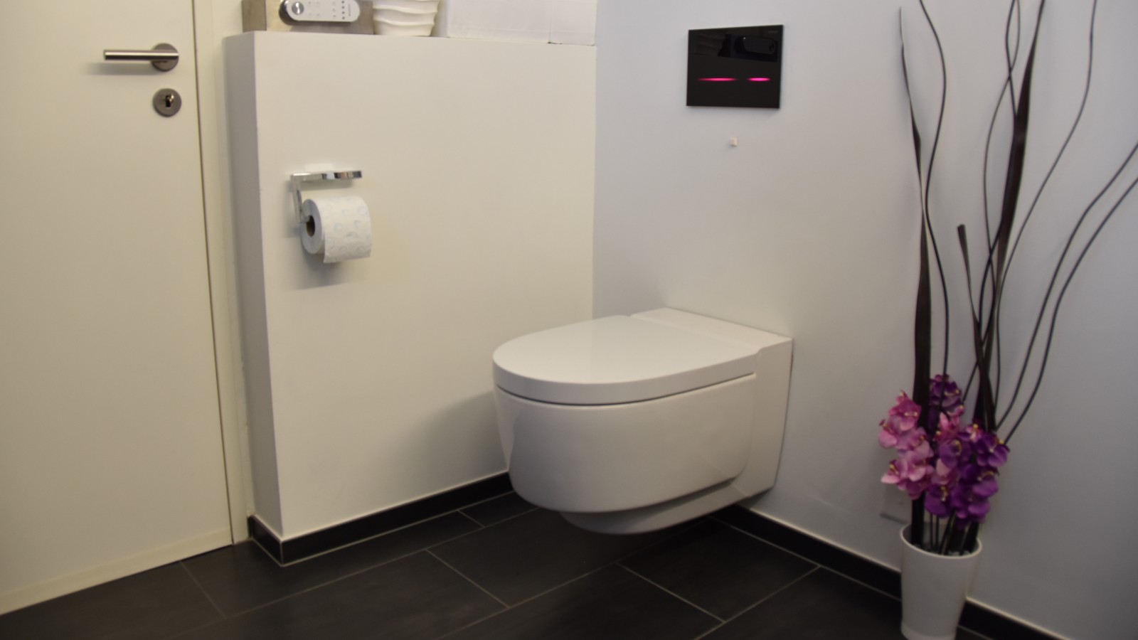 Kopalnica po prenovi z različnimi izdelki Geberit Kopalnica po prenovi z različnimi izdelki Geberit