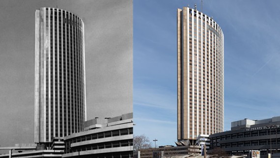 Zunanjost hotelskega kompleksa betonskega videza se do danes skoraj ni spremenila. (© Daniel Osso) Zunanjost hotelskega kompleksa betonskega videza se do danes skoraj ni spremenila. (© Daniel Osso)