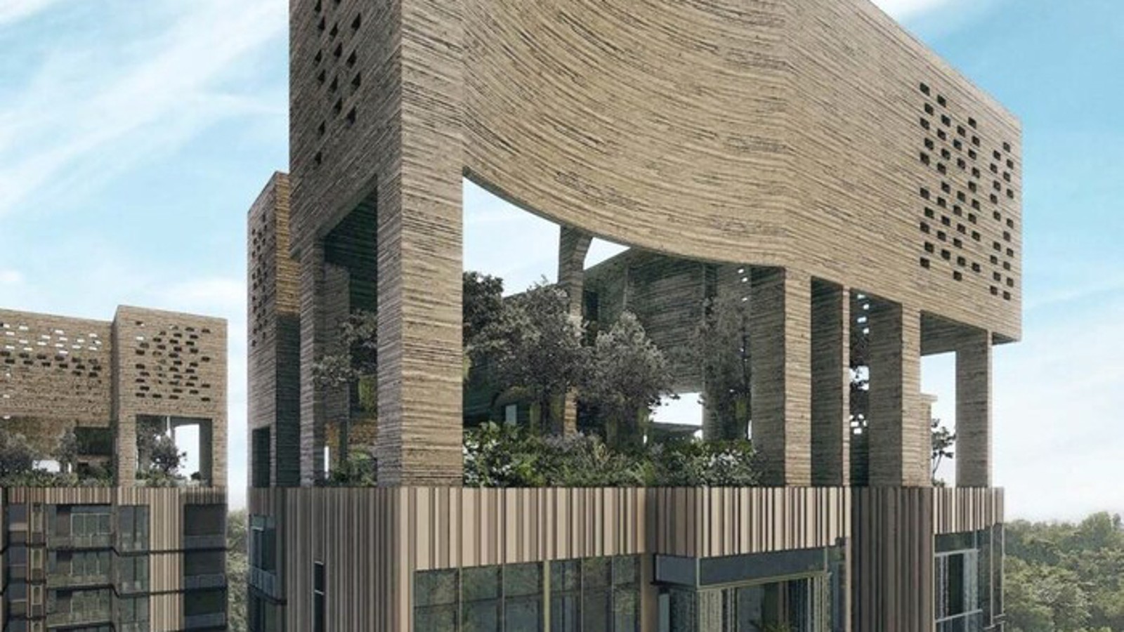 Skrivni vrtovi" rastejo na vrhu stanovanjskih stolpnic Martin Martin Modern (© Darren Soh) Skrivni vrtovi" rastejo na vrhu stanovanjskih stolpnic Martin Martin Modern (© Darren Soh)