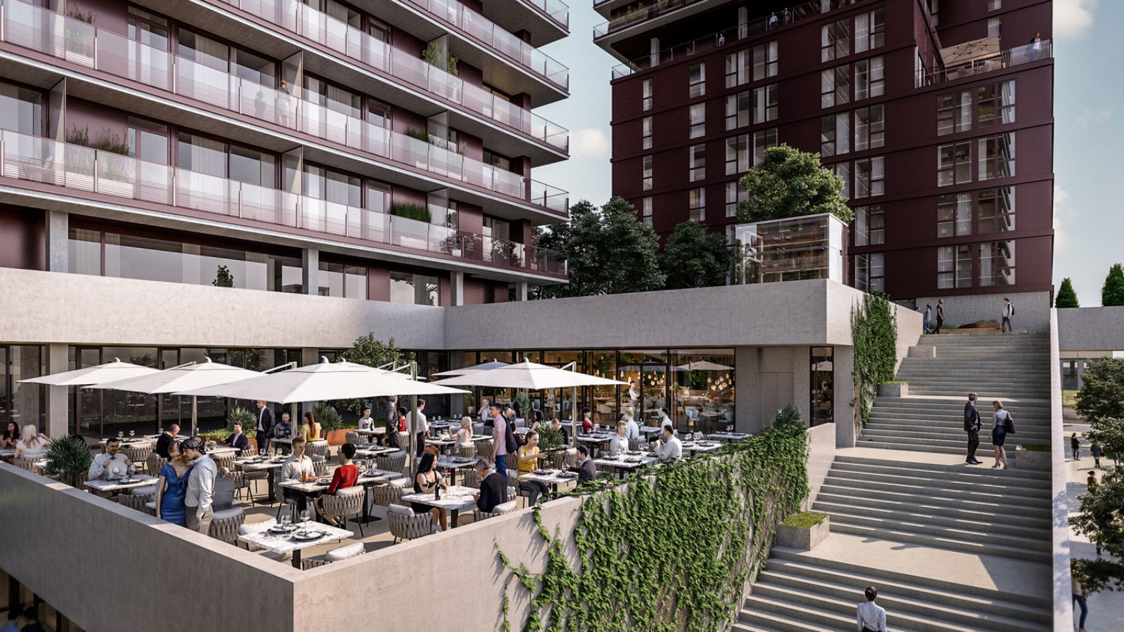 Del ponudbe so strešne terase in gastronomija. (© Soravia)