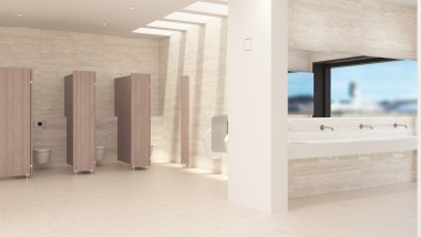 Sanitary room in non-residential construction (© Geberit)
