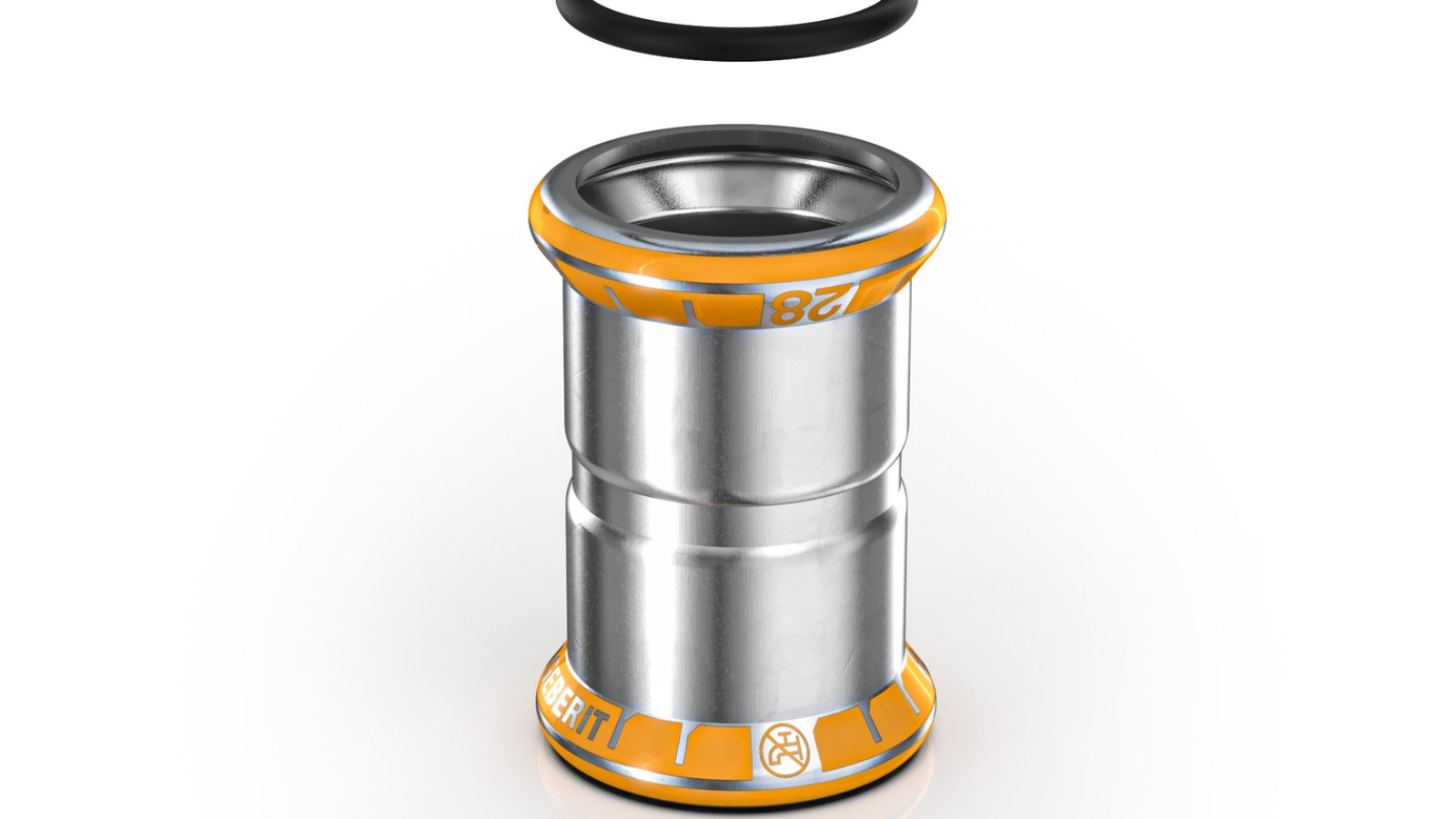 Fiting Geberit Mapress Therm z oranžnim indikatorjem stisnjenja Fiting Geberit Mapress Therm z oranžnim indikatorjem stisnjenja