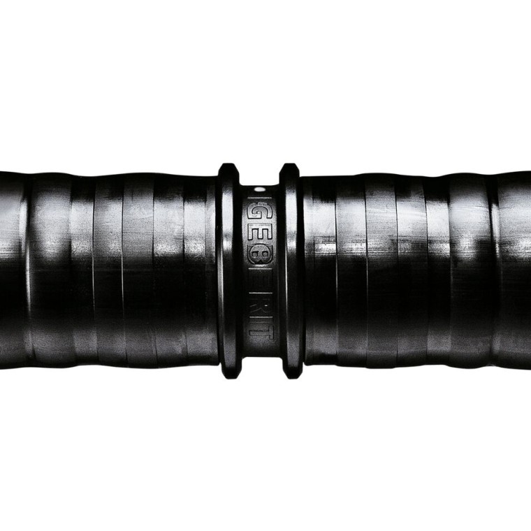 Sistemska cev in fiting Geberit Mepla, stisnjena. Točka brez vrnitve.