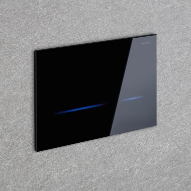 Geberit Sigma80 aktivirna tipka samodejno sproži splakovanje stranišča.