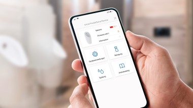 Aplikacija Geberit Control za upravljanje sanitarnih naprav