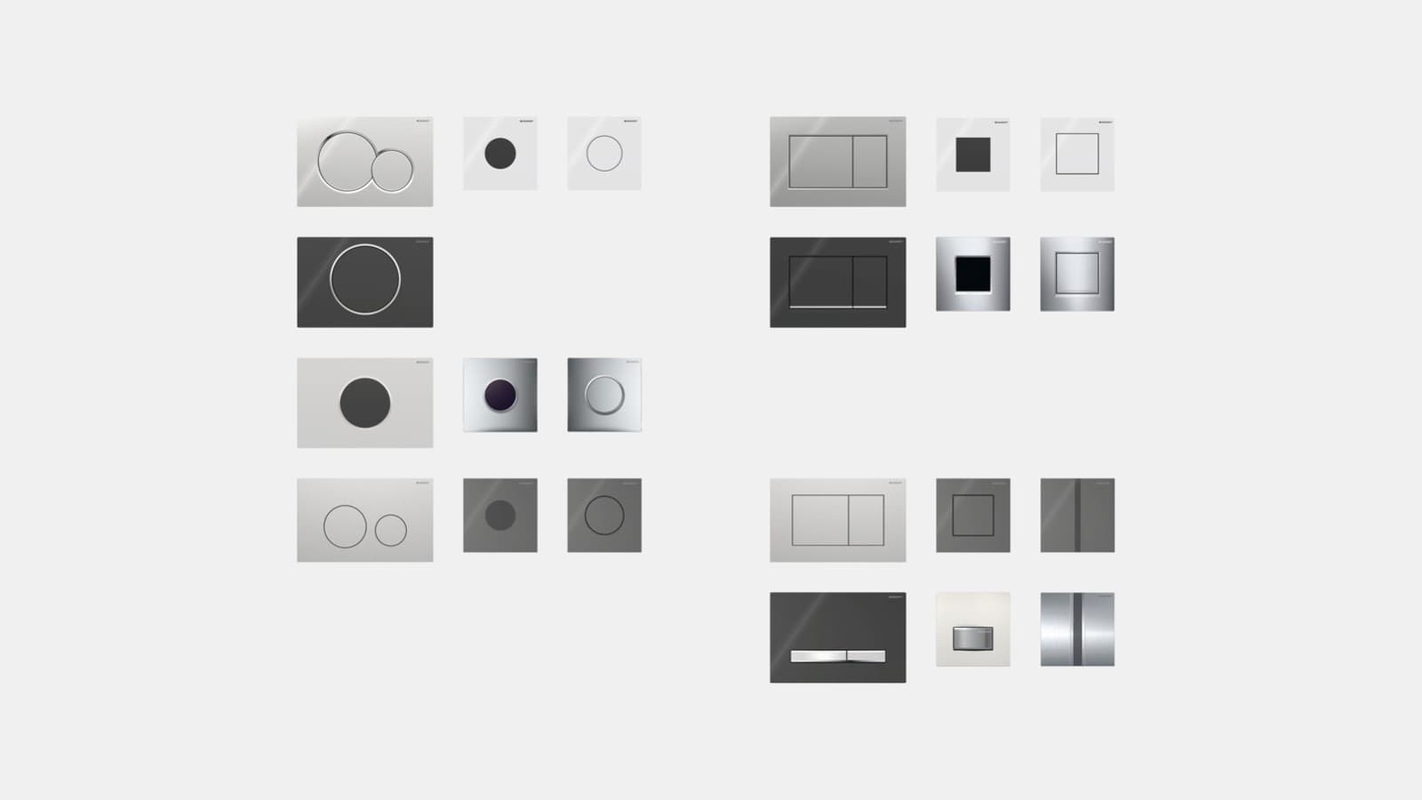 Aktivirne tipke Geberit in krmilniki Geberit za splakovanje pisoarja Aktivirne tipke Geberit in krmilniki Geberit za splakovanje pisoarja