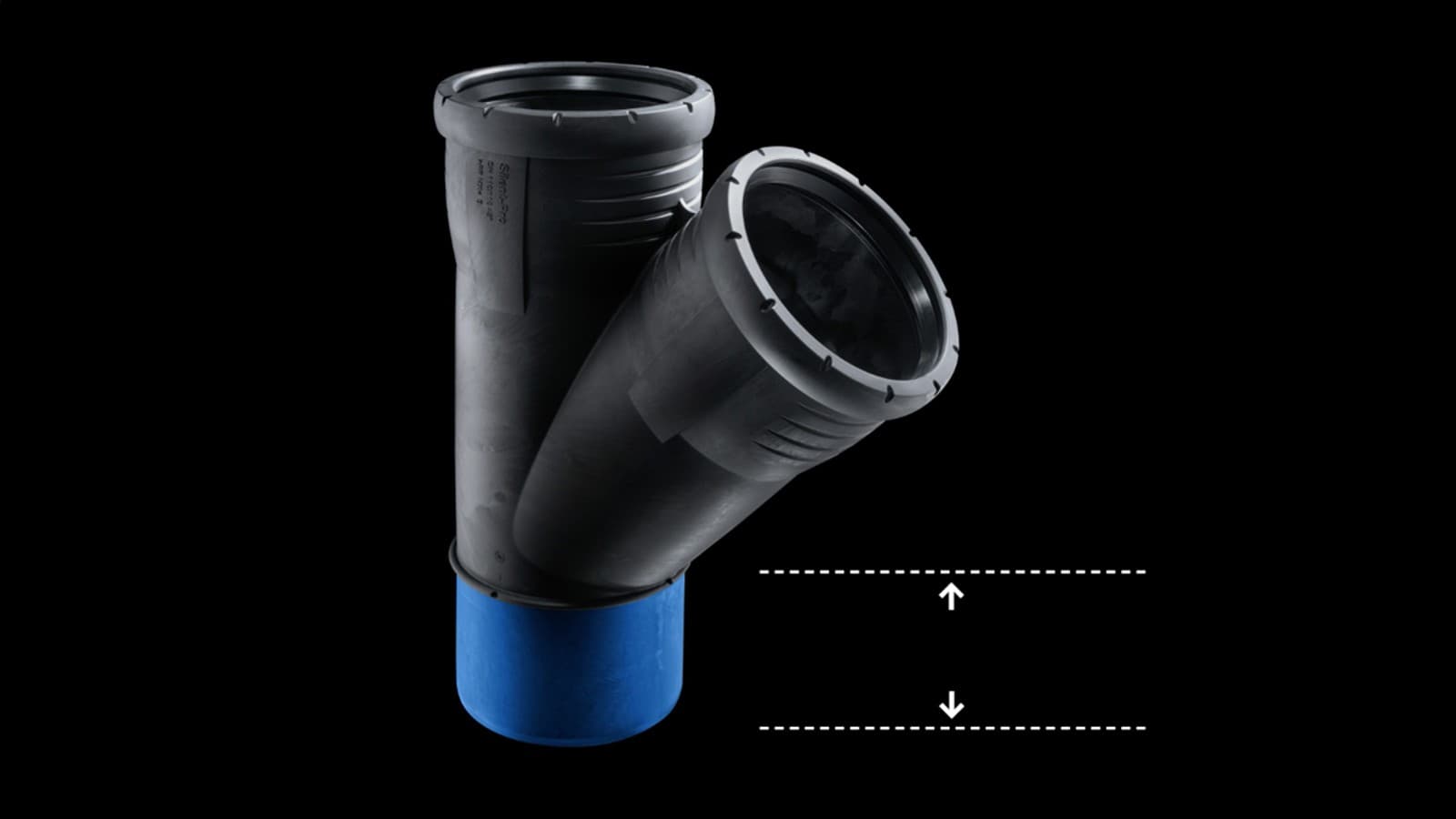 With Geberit Silent-Pro, the generously dimensioned insertion depth enhances connection reliability With Geberit Silent-Pro, the generously dimensioned insertion depth enhances connection reliability