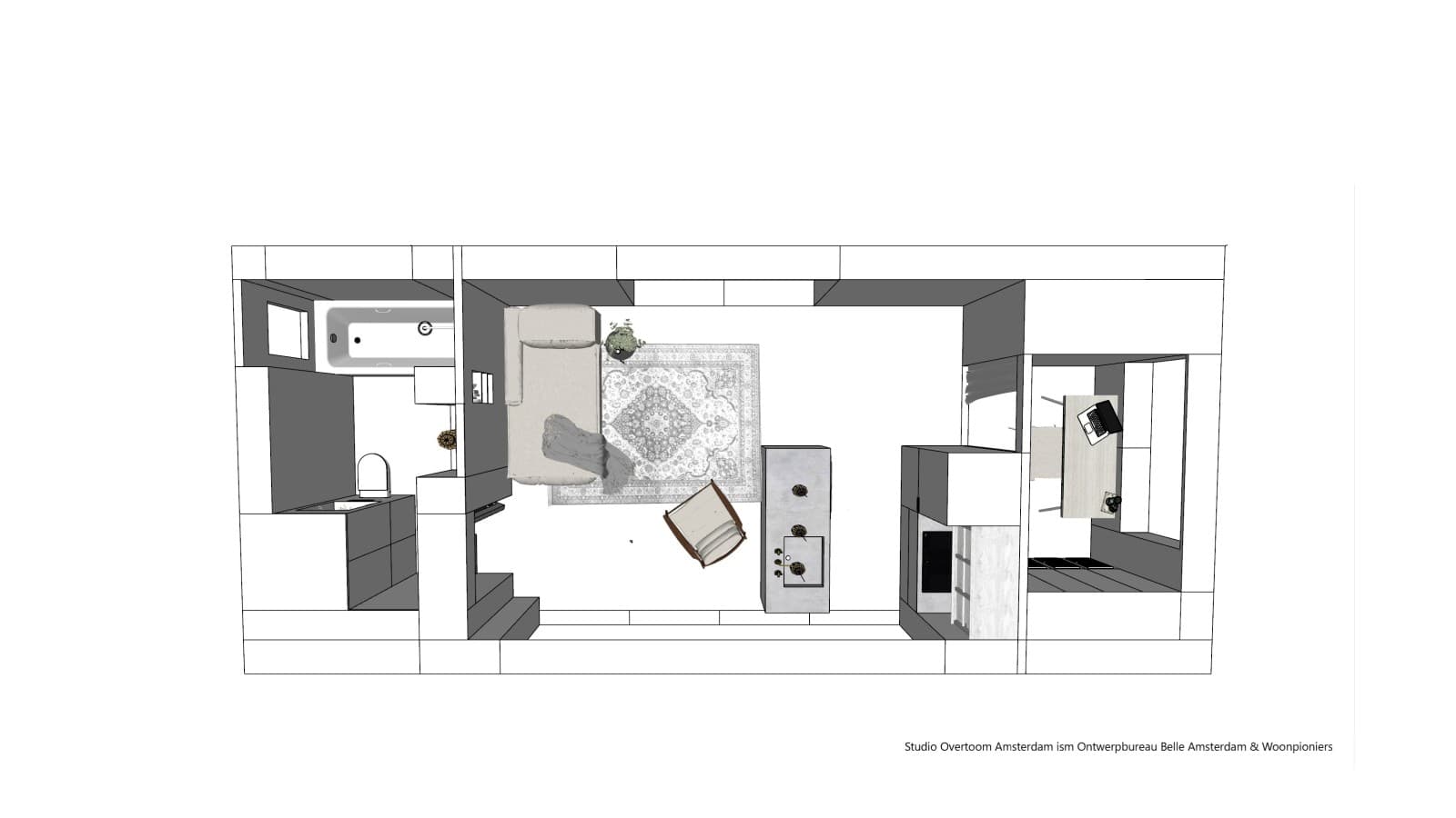 Ilustracija majhne hiše (© Woonpioniers) Ilustracija majhne hiše (© Woonpioniers)