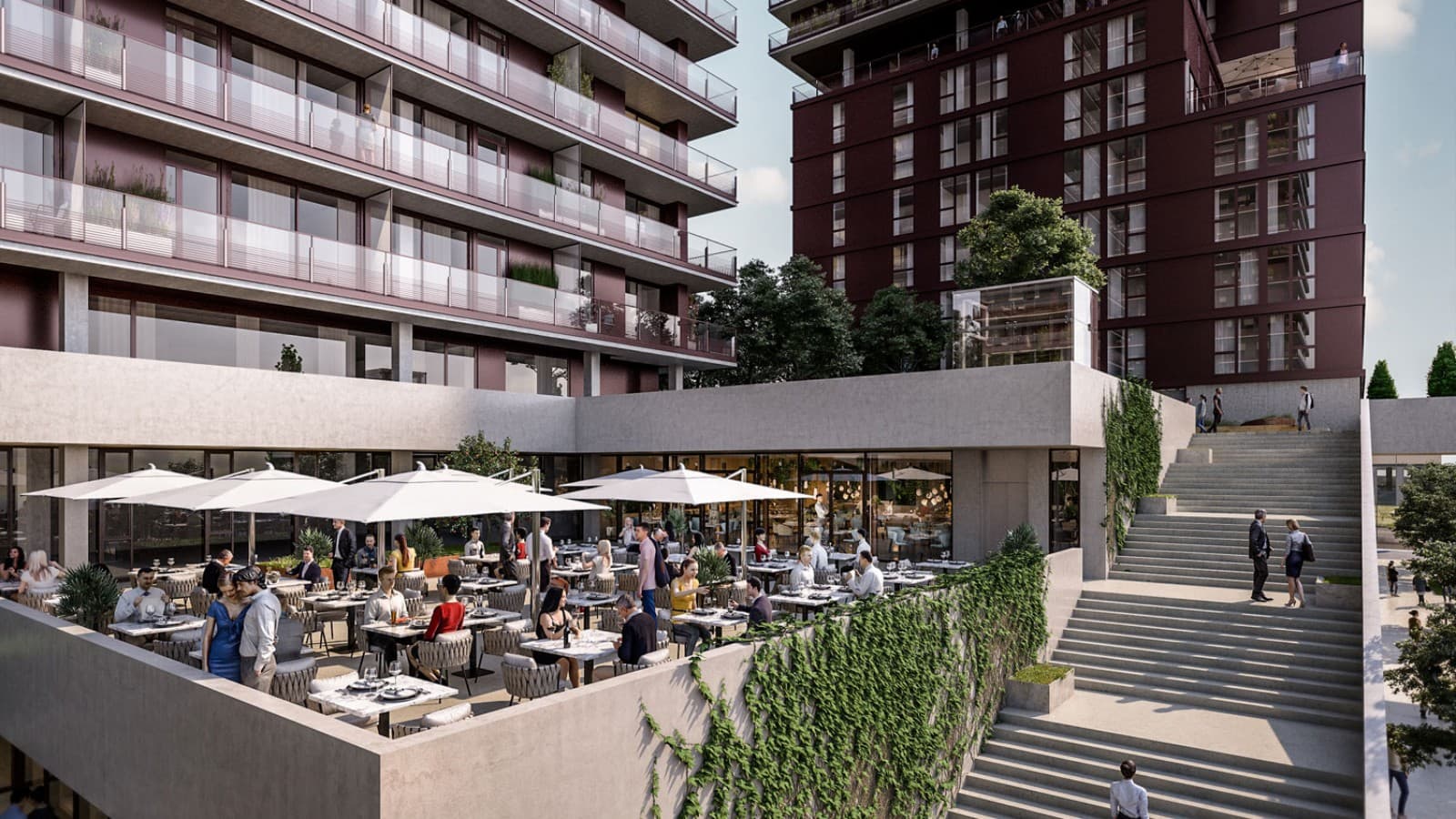 Del ponudbe so strešne terase in gastronomija. (© Soravia) Del ponudbe so strešne terase in gastronomija. (© Soravia)