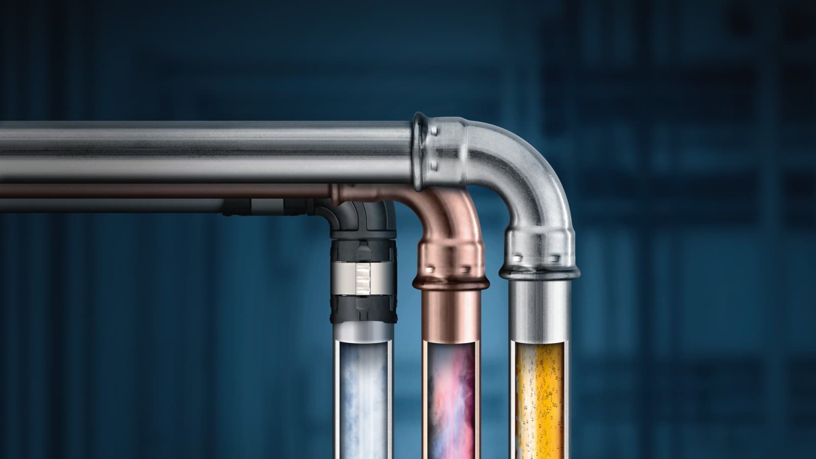 Geberit PipeSelect queries the selected Geberit piping system