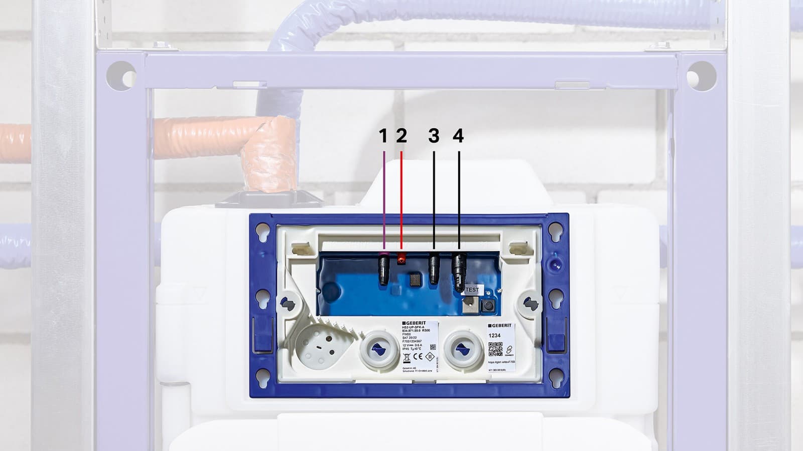 Podometni splakovalnik s higiensko splakovalno enoto HS30 (© Geberit) Podometni splakovalnik s higiensko splakovalno enoto HS30 (© Geberit)